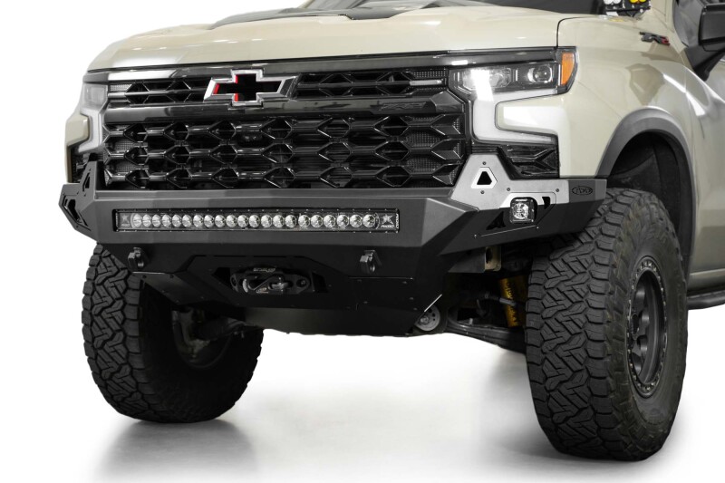 Chevrolet Silverado 1500 ZR2 Bumper - Front - Addictive Desert Designs - Stealth Fighter - Hammer Black - `25-`26